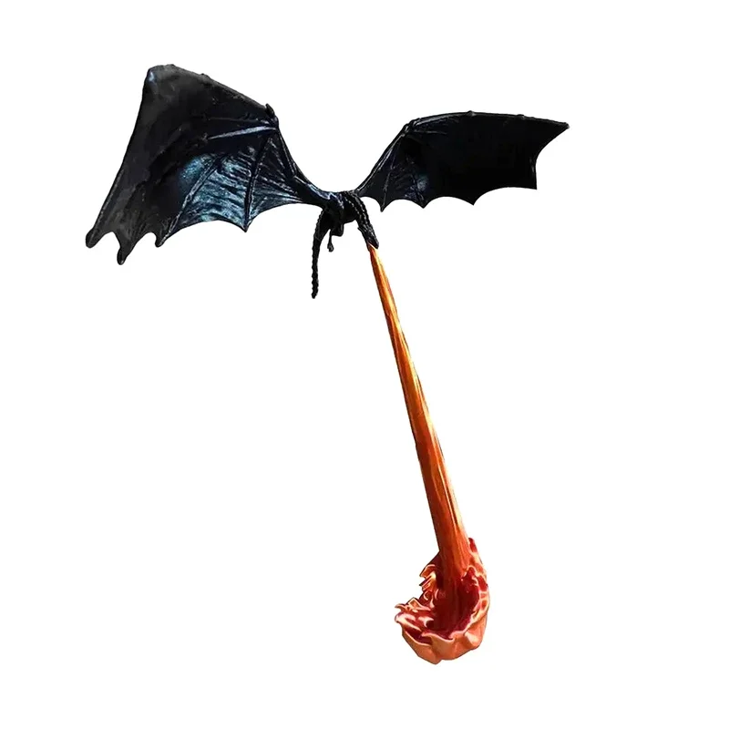 Dragon Flame Book Nook Sculpture Fire Breathing Dragon Gothic Ornament Halloween Birthday Present Bookshelf Decoration