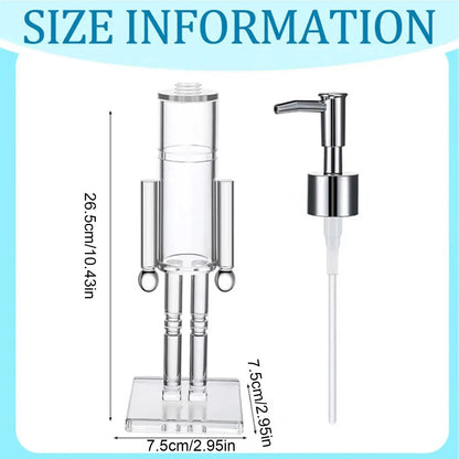 Nutcracker Soap Dispenser Refillable for Christmas, Holiday Themed Hand Soap & Shampoo Pump for Bathroom, Kitchen, Hotel Decor